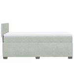 vidaXL Sommier à lattes de lit et matelas Gris clair 100x200cm Velours