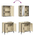 vidaXL Ensemble de meubles de salle de bain 2 Pièces chêne sonoma