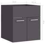vidaXL Armoire d'évier Gris 41x38 5x46 cm Aggloméré