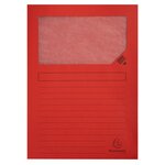 Paquet De 50 Chemises À Fenêtre À Soufflet Super 160g/m2 - 22x31cm - Couleurs Assorties - X 8 - Exacompta