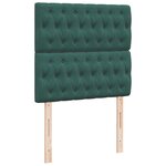 vidaXL Sommier à lattes de lit et matelas Vert foncé 80x200 cm Velours