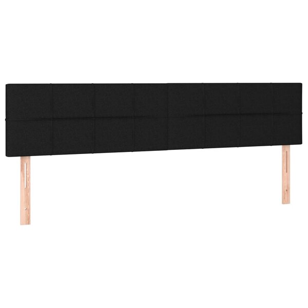 vidaXL Têtes de lit 2 Pièces Noir 100x5x78/88 cm Tissu