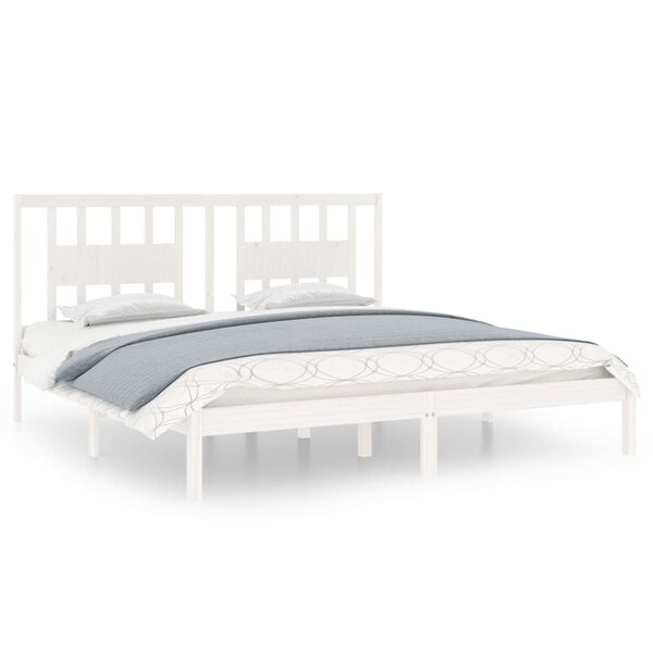 vidaXL Cadre de lit Blanc Bois de pin massif 200x200 cm