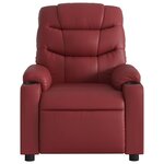 vidaXL Fauteuil de massage inclinable électrique rouge bordeaux