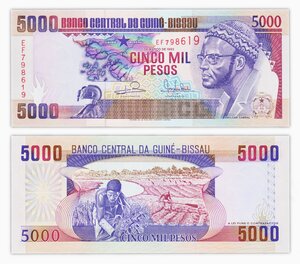 Billet de collection 5000 pesos 1993 Guinée Bissau - Neuf - P14b