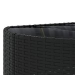 vidaXL Salon de jardin 7 Pièces avec coussins noir résine tressée