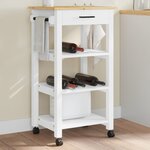 vidaXL Chariot de cuisine MONZA 48x40x90 cm bois massif de pin