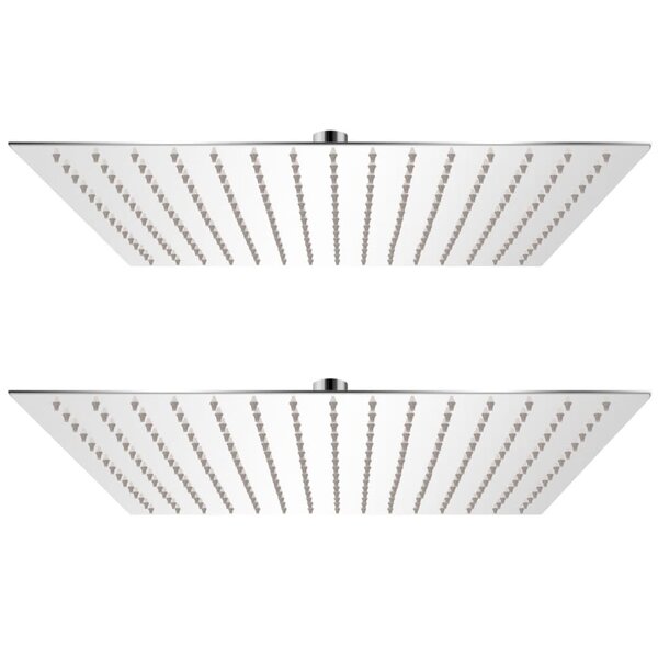 vidaXL Pomme de douche plongeante 2 Pièces Acier inoxydable 40x40 cm