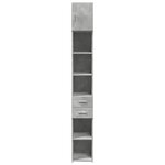 vidaXL Armoire de rangement mince gris béton 30x42 5x225 cm