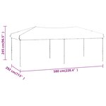 vidaXL Tente de réception pliable Crème 3x6 m