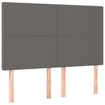 vidaXL Têtes de lit 4 Pièces Gris 72x5x78/88 cm Similicuir