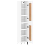 vidaXL Buffet haut Blanc 34 5x34x180 cm Bois d'ingénierie