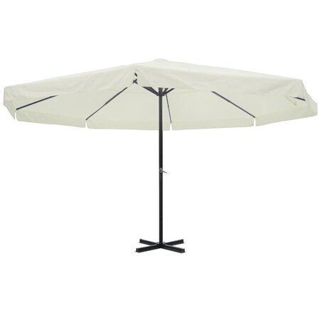 vidaXL Parasol blanc aluminium 500 cm