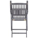 vidaXL Chaises pliables d'extérieur lot de 6 et coussins Bois d'acacia