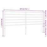 vidaXL Tête de lit métal noir 180 cm