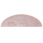 vidaXL Tapis de marches d'escalier 15 Pièces Rose clair 65x21x4 cm
