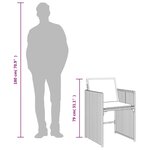 vidaXL Ensemble à manger de jardin et coussins 9 Pièces mélange beige