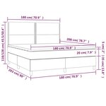 vidaXL Sommier à lattes de lit avec matelas Marron foncé 180x200 cm