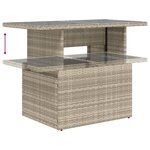 vidaXL Salon de jardin 6 Pièces avec coussins gris clair résine tressée