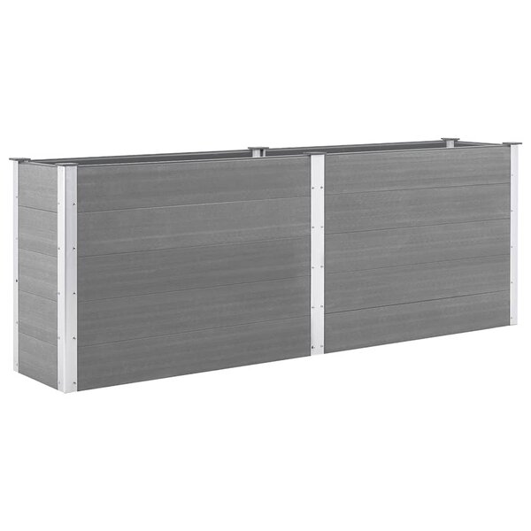 vidaXL Lit surélevé de jardin 250x50x91 cm WPC Gris