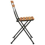 vidaXL Chaises de bistrot pliantes lot de 8 Bois teck solide et acier