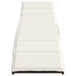 vidaXL Chaises longues lot de 2 avec coussins marron résine tressée