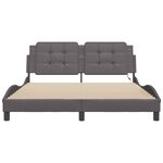 vidaXL Cadre de lit avec LED sans matelas gris 160x200 cm