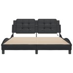vidaXL Cadre de lit avec lumières LED noir 160x200 cm similicuir