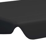 vidaXL Toit de rechange de balançoire noir 188/168x145/110 cm