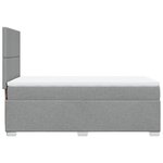 vidaXL Sommier à lattes de lit avec matelas Gris clair 90x200 cm Tissu