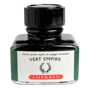 Encre traditionnelle à stylo en flacon 'D' 30ml Vert empire HERBIN