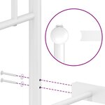 vidaXL Cadre de lit métal avec tête de lit blanc 107x203 cm