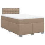 vidaXL Sommier à lattes de lit avec matelas Cappuccino 140x190 cm