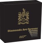 Pièce de monnaie en Argent 1 Dollar g 31.1 (1 oz) Millésime 2021 James Bond 007 DIAMONDS ARE FOREVER