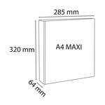 Classeur Personnalisable Rigide 2 Poches Kreacover - 2 Anneaux En D 40mm - A4 Maxi - Blanc - X 10 - Exacompta