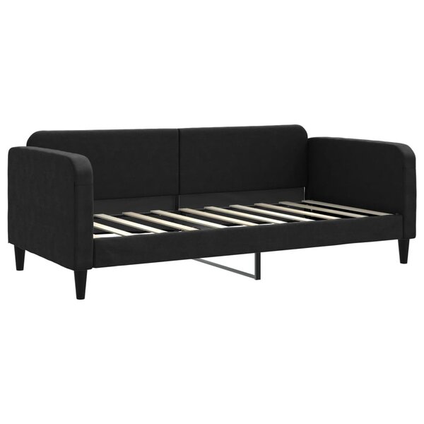 vidaXL Lit de repos noir 90x190 cm tissu