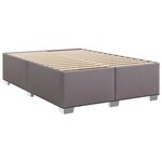 vidaXL Cadre de lit Gris 140x200 cm Similicuir