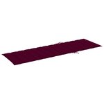 vidaXL Chaise longue avec coussin bordeaux Bois de pin imprégné