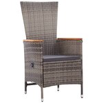 vidaXL Ensemble à manger d'extérieur 9Pièces coussins Résine tressée Gris
