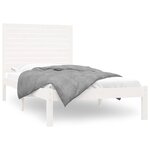 vidaXL Cadre de lit Blanc Bois massif 90x200 cm