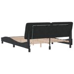 vidaXL Cadre de lit avec lumières LED noir 160x200 cm velours