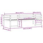 vidaXL Cadre de lit pour enfants 90x200 cm bois de pin massif