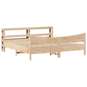 vidaXL Cadre de lit avec tête de lit 180x200 cm bois de pin massif