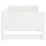 vidaXL Lit coulissant Blanc Bois de pin solide 2x(80x200) cm