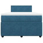 vidaXL Sommier à lattes de lit et matelas bleu 120x200 cm velours