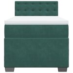 vidaXL Sommier à lattes de lit avec matelas Vert foncé 90x200 cm