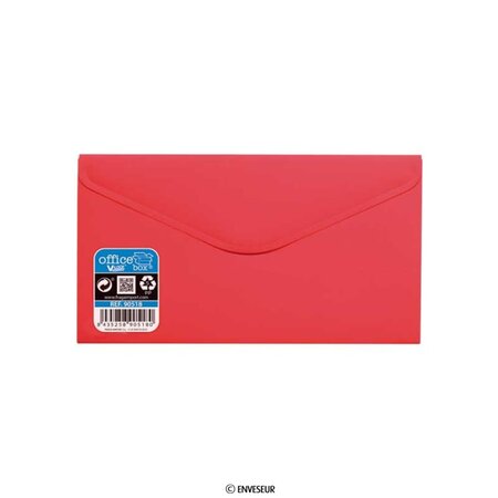 Lot de 20 enveloppes rouge avec fermeture velcro 125x225 mm (dl+) vital colors v-lock