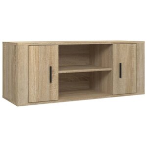 vidaXL Meuble TV Chêne sonoma 100x35x40 cm Bois d'ingénierie