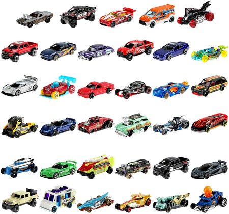 Coffret 36 véhicules pour enfant de petites voitures miniatures - La Poste