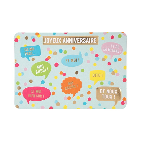 Carte de voeux - anniversaire - de la part ... De nous tous !